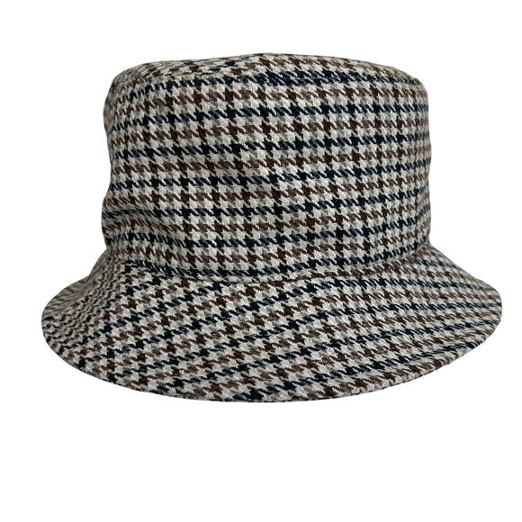 Steve Madden Plaid Houndstooth Bucket Hat - Picture 2 of 10